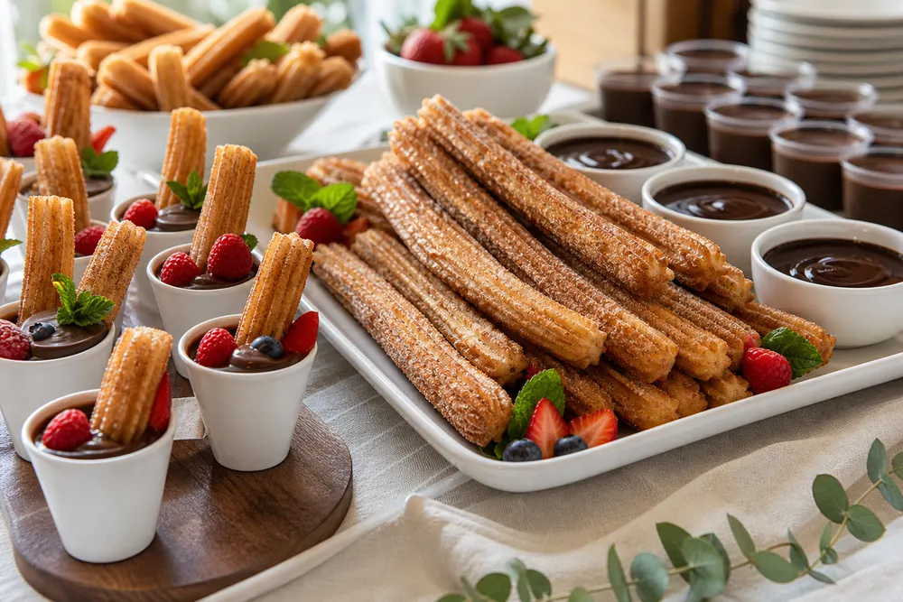 Sweet Churros dessert catering imagery